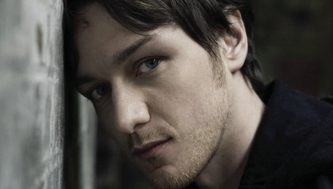 Актер, james mcavoy, портрет, лицо, глаза, волосы, стена