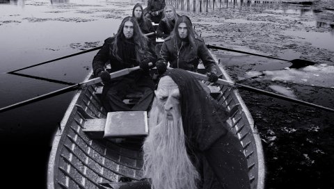 Калма, лодка, вода, старая, борода