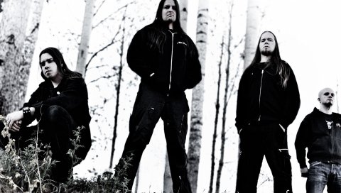Insomnium, куртки, лес, деревья, волосы