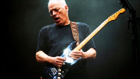 David gilmour, гитара, игра, старый, седой