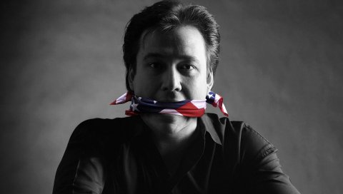 Bill hicks, флаг, дневной свет, взгляд, лицо