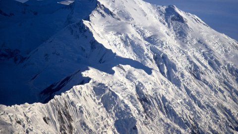 Горы, снег, тень, аляска, mckinley