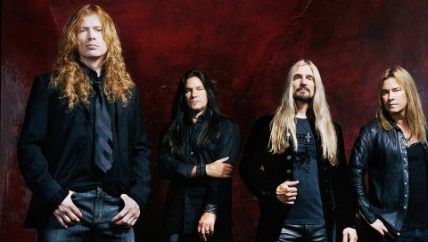 Megadeth, волосы, куртки, графика, галстук