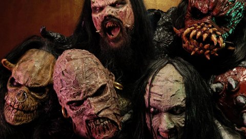 Lordi, изображение, маски, крик, страх