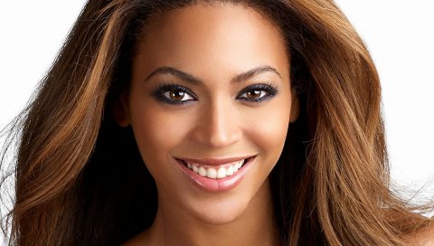Beyonce, улыбка, лицо, губы, волосы