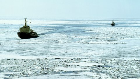 Ледокол, холод, мороз, океан