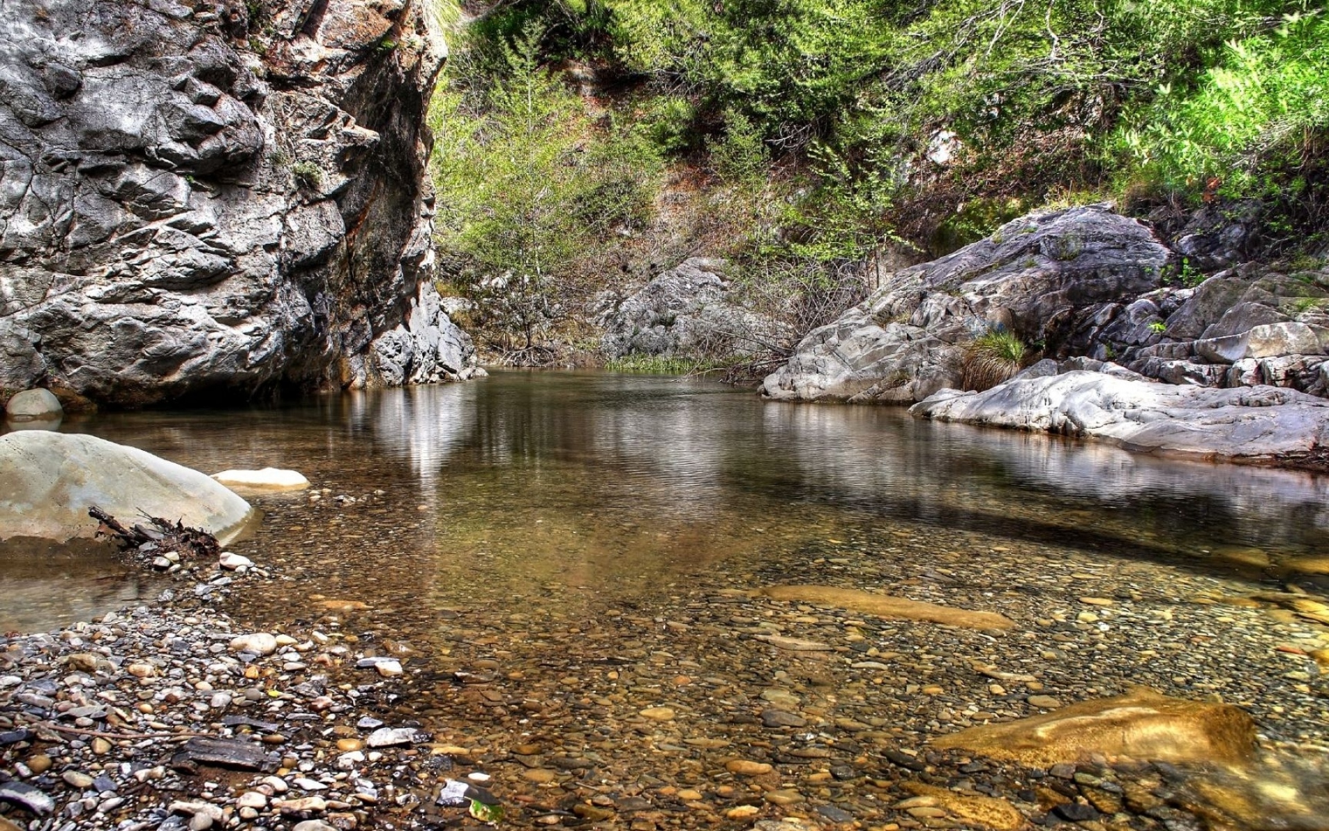 Картинки Камни, камни, вода, прозрачные фото и обои на рабочий стол