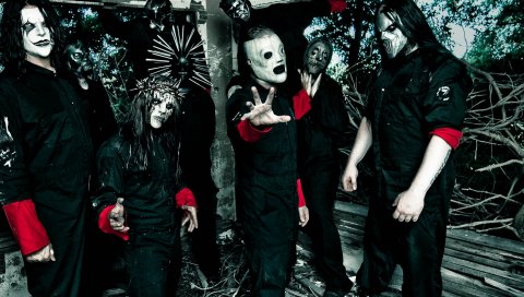 Slipknot, маски, изображение, руки, костюмы