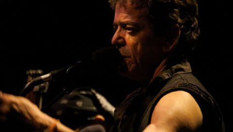 Lou reed, микрофон, шоу, рука, взгляд