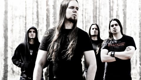 Insomnium, волосы, взгляд, лес, деревья