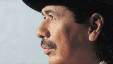 Carlos santana, лицо, усы, волосы, взгляд
