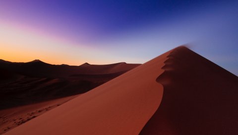 Пустыня, песок, холм, линия