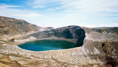 Пустыня, озеро, песок, вода