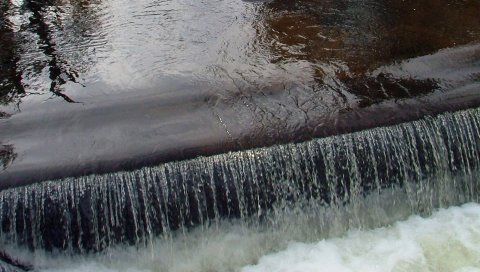 Плотина, река, вода, весна