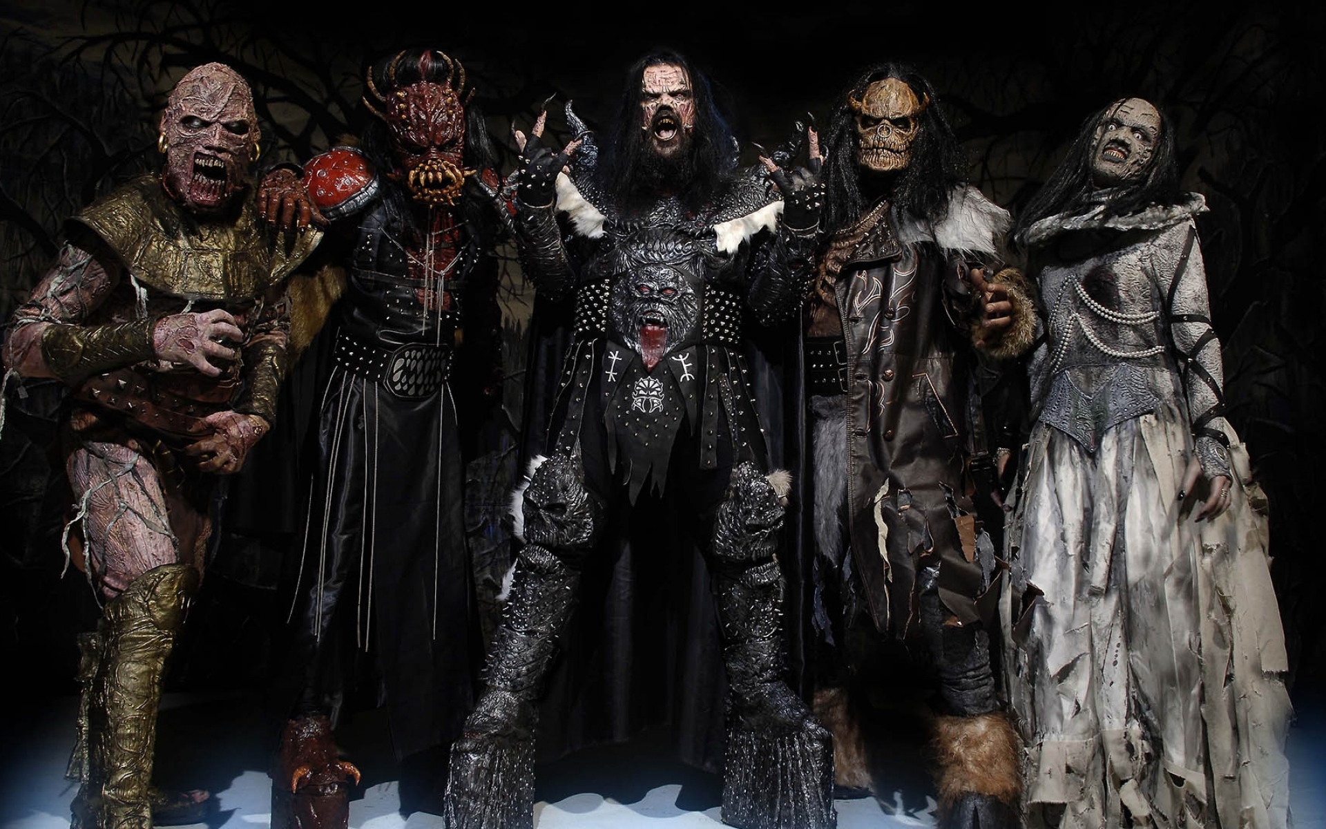 Картинки Lordi, костюмы, изображение, крик, тьма фото и обои на рабочий стол