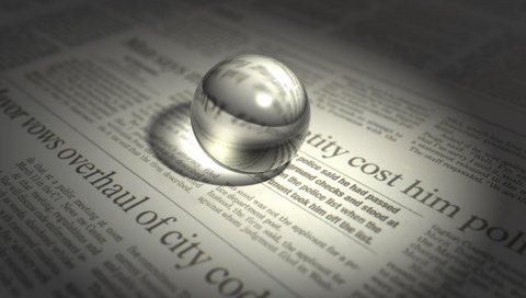 Газета, мяч, стекло, серебро, черный белый