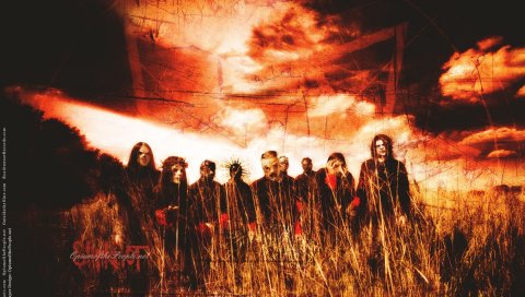 Slipknot, группа, участники, поле, небо