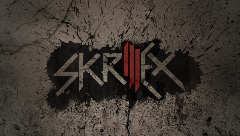 Skrillex, имя, шрифт, графика, фон