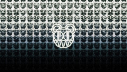 Radiohead, символ, фон, свет, мышь