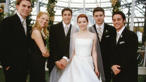 Американец, актеры, свадьба, невеста, steve, stifler, jim, michelle, paul, kevin, jason biggs, seann william scott, alyson hannigan, eddie kaye thomas, thomas ian nicholas