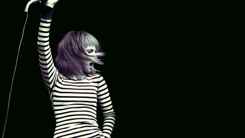 Paramore, девушка, шоу, микрофон, волосы