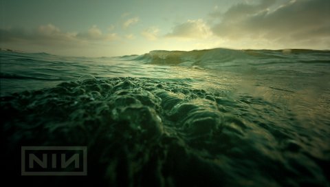 Девятидюймовые гвозди, море, волны, небо, облака