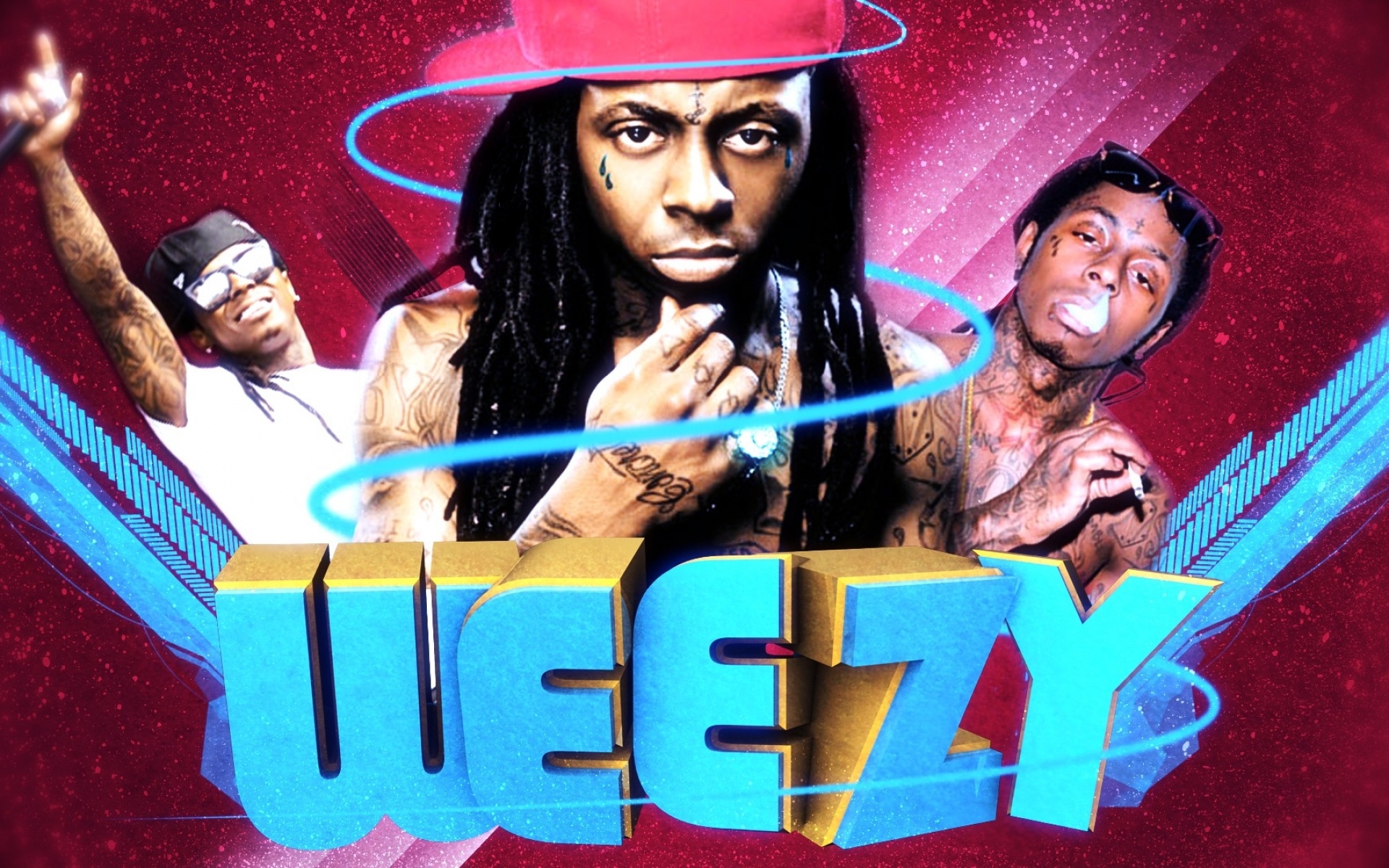 Картинки Lil wayne, графика, имя, тату, дым фото и обои на рабочий стол