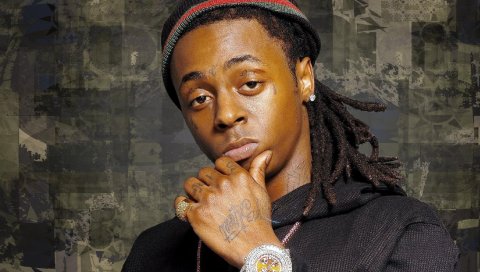 Lil wayne, рэпер, тату, часы, дреды