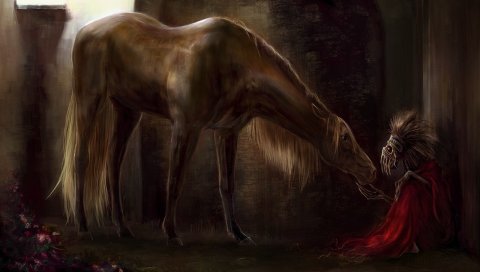 Лошадь, конюшня, скелет, проклятие