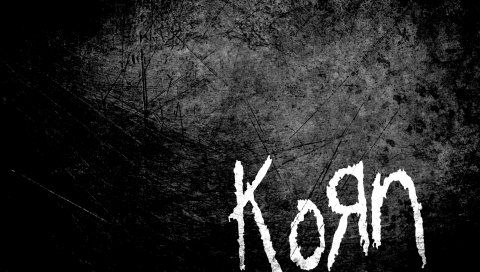 Korn, имя, шрифт, фон, царапины