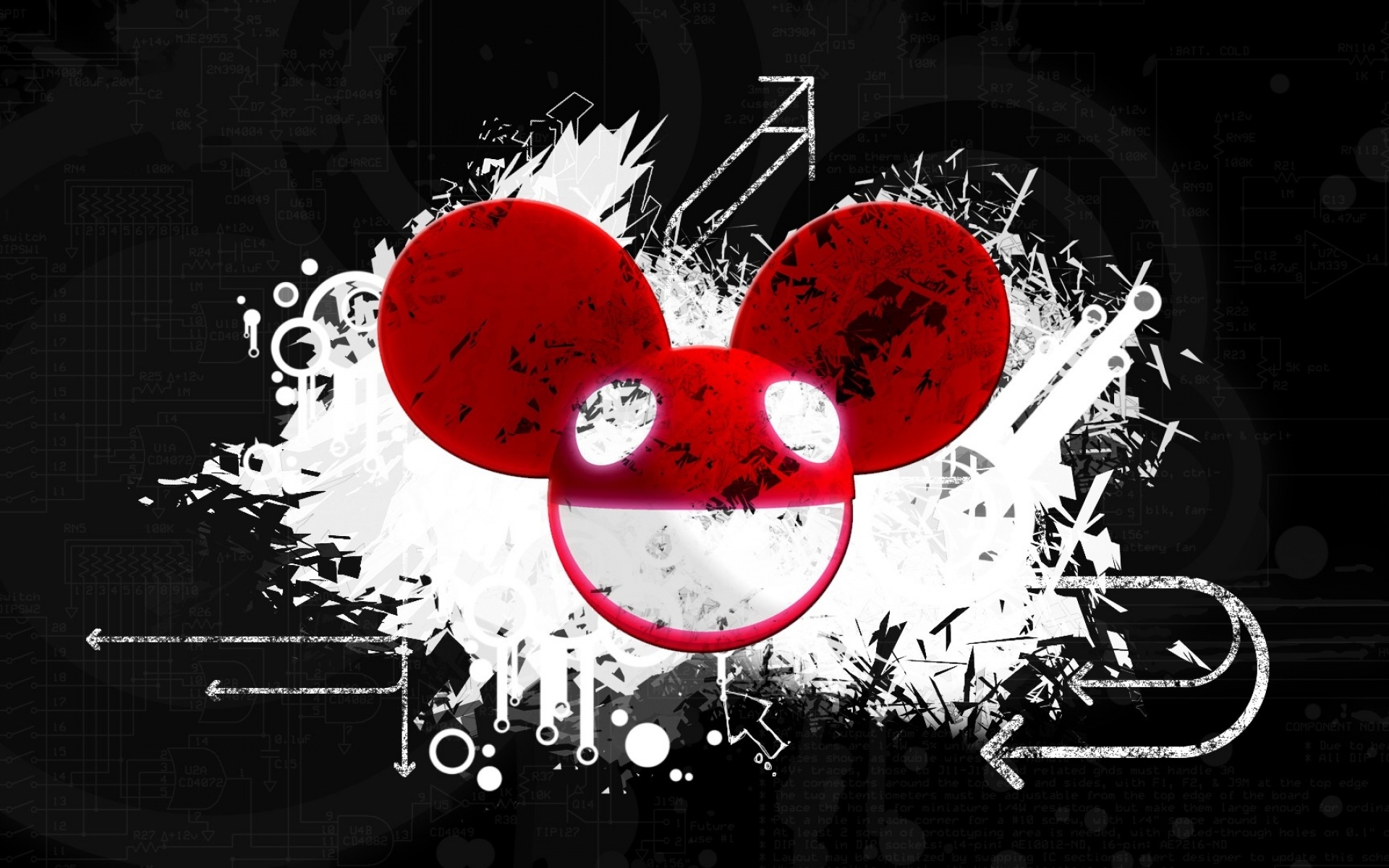 Картинки Deadmau5, графика, мышь, свет, дизайн фото и обои на рабочий стол