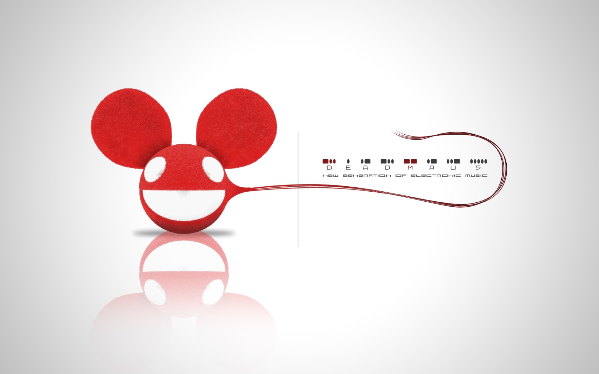 Картинки Deadmau5, мышь, хвост, улыбка, отражение фото и обои на рабочий стол