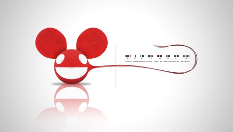 Deadmau5, мышь, хвост, улыбка, отражение