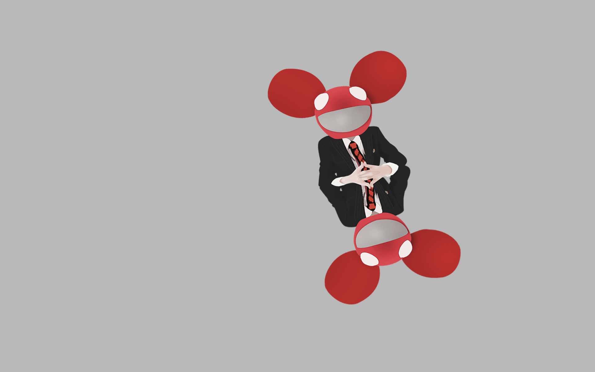 Картинки Deadmau5, мужчина, костюм, мышь, отражение фото и обои на рабочий стол