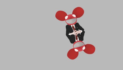 Deadmau5, мужчина, костюм, мышь, отражение