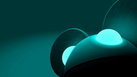 Deadmau5, мышь, 3d, свет, фон