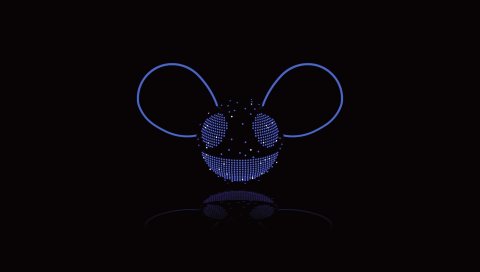 Deadmau5, отражение, фон, свет, мышь