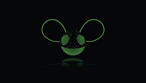 Deadmau5, отражение, фон, свет, энергия