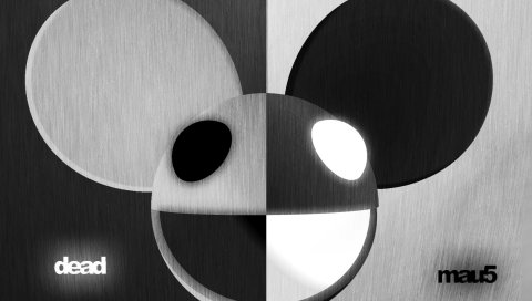 Deadmau5, мышь, фон, имя, свет