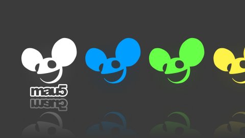 Deadmau5, мыши, графика, отражение, фон