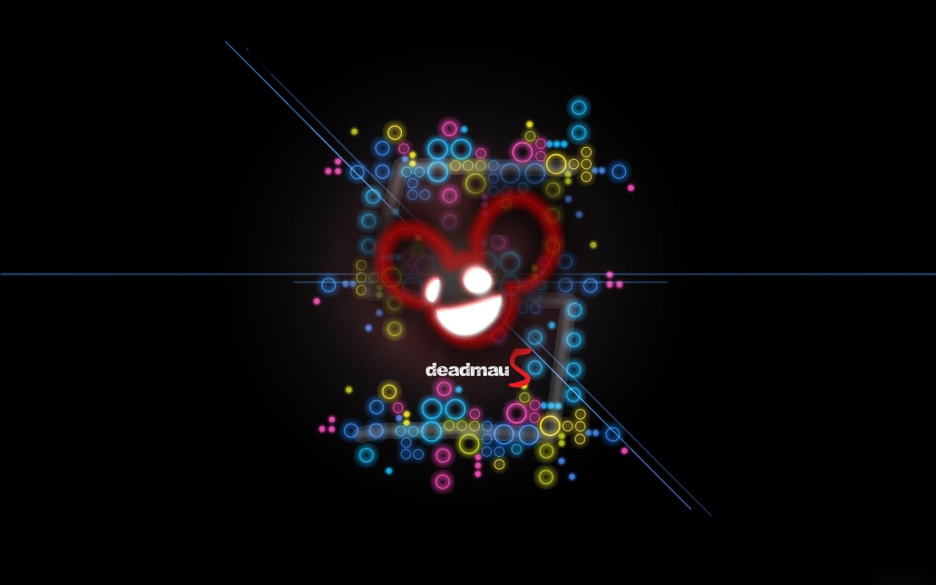 Картинки Deadmau5, графика, мышь, линии, свет фото и обои на рабочий стол