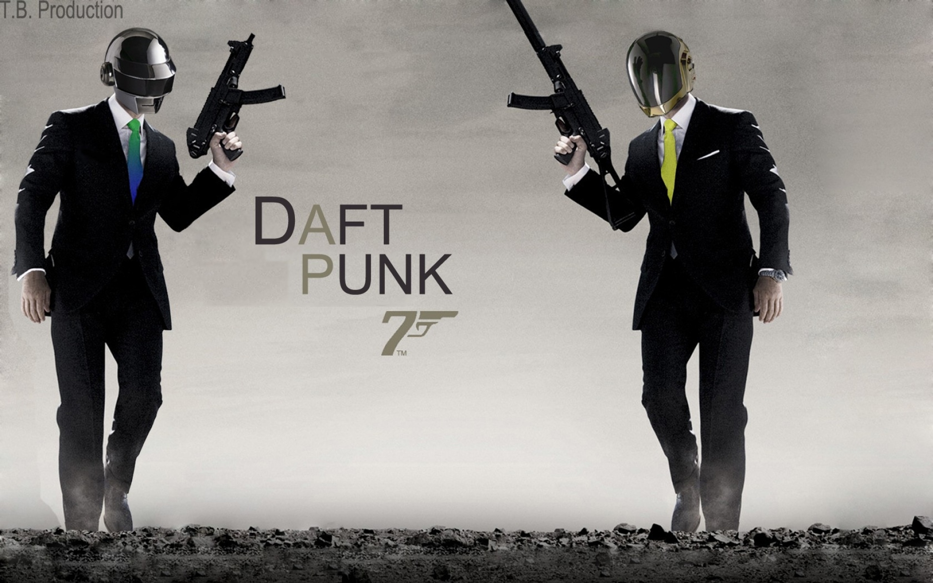 Картинки Daft punk, bond, 007, изображение, оружие фото и обои на рабочий стол