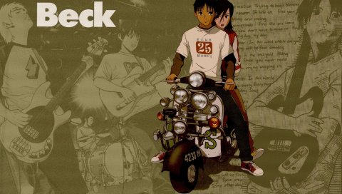 Beck, motocycle, аниме, гитары, графика