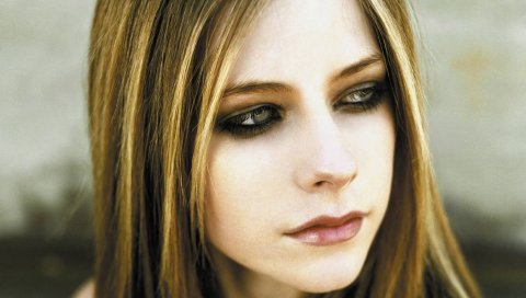 Avril lavigne, лицо, волосы, взгляд, макияж
