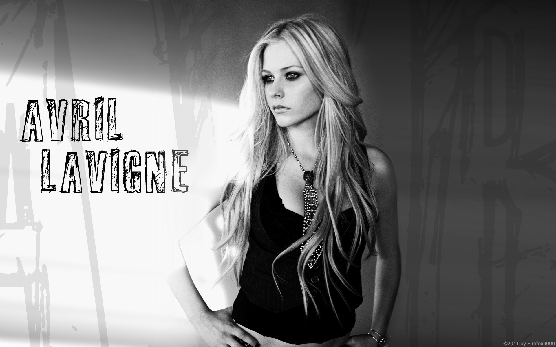 Картинки Avril lavigne, имя, свет, взгляд, цепочка фото и обои на рабочий стол