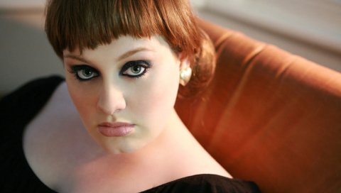 Adela, девушка, диван, платье, глаза