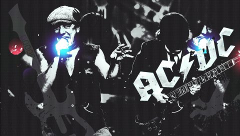 Acdc, графика, шоу, концерт, гитара