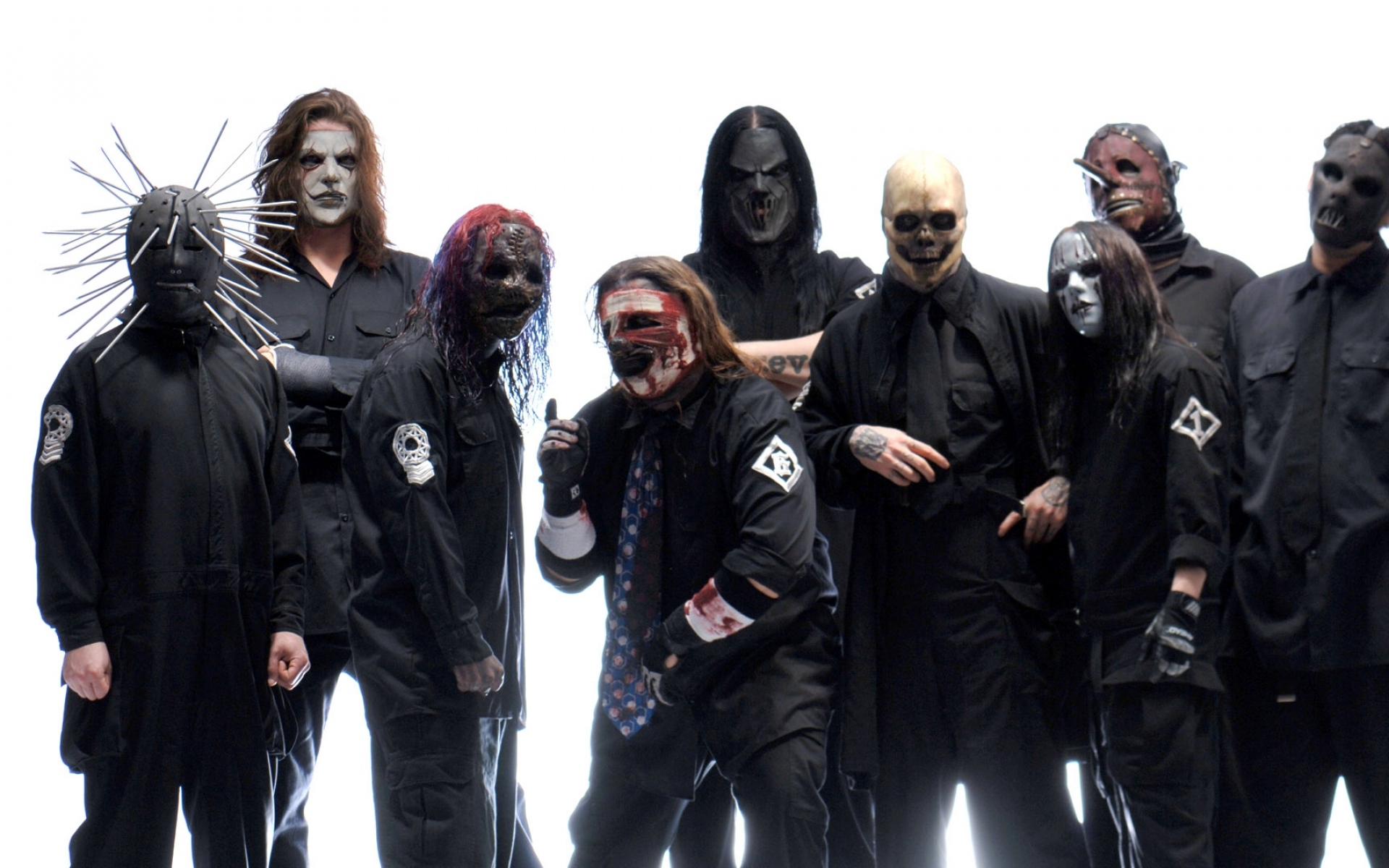 Картинки Slipknot, группа, маски, костюмы, изображение фото и обои на рабочий стол