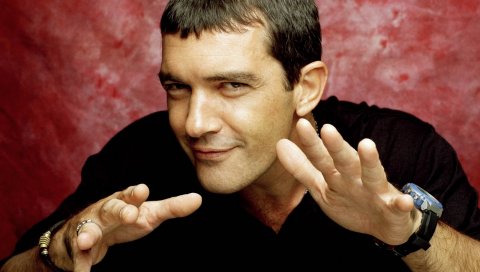 Antonio banderas, актер, человек, эмоции, жесты
