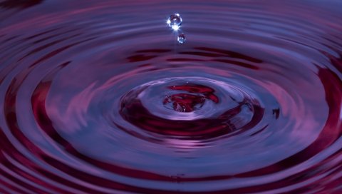 Вода, сирень, фиолетовый, капля, всплеск